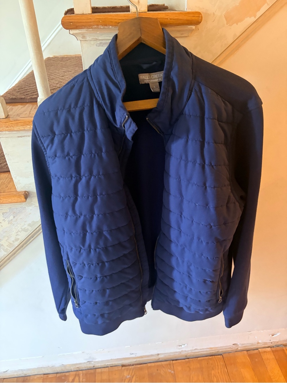 Falls Creek Men's Quilted Jacket in Navy Blue